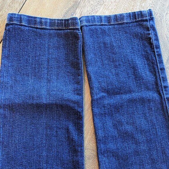 J Jill Petite Slim Leg Stretch Dark Wash Distressed Blue Jeans, Size 6 Petite - Picture 6 of 9
